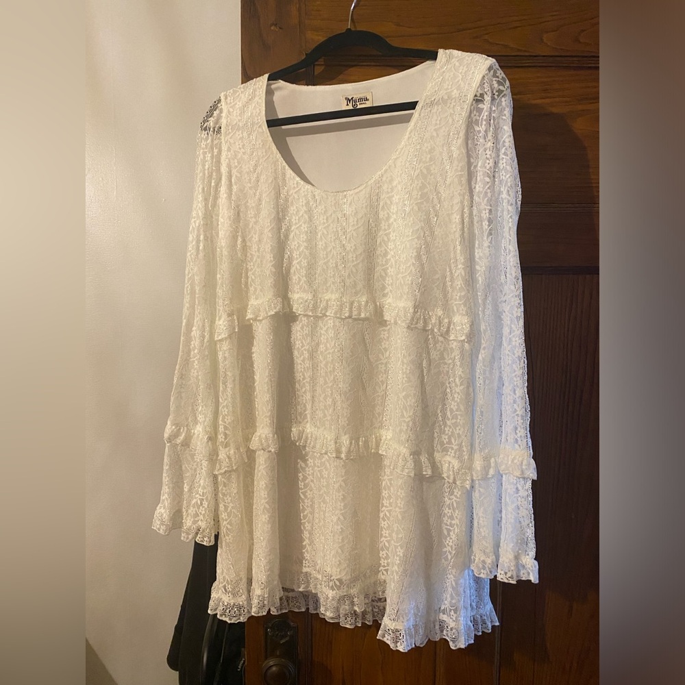 White lace dress - bridal / shower